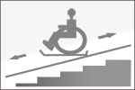 Der Plattformlift dient dem Rollstuhlfahrer zur Überwindung von Treppen